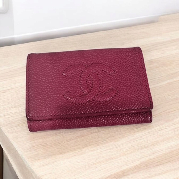 CHANEL Handbags - Chanel Pink Leather Key Holder Wallet